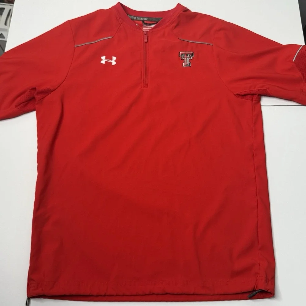 Under Armour Texas Tech Pullover Men's XS Red 1/4 Zip‎ Athletic Top